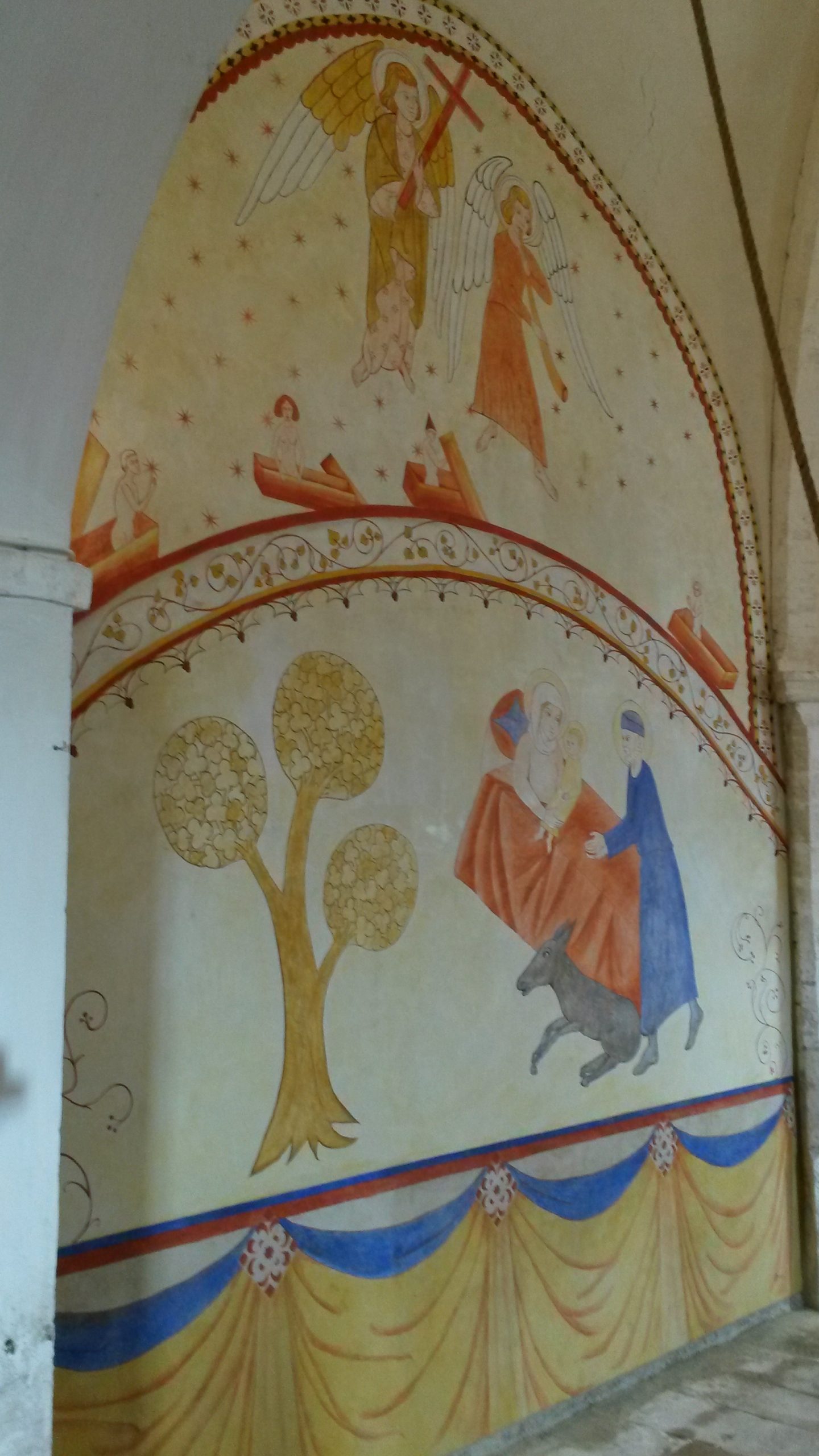 Une fresque dans l'église de Fravaux