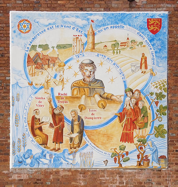 Fresque à Dampierre sur la Route Médiévale de Rachi en Champagne